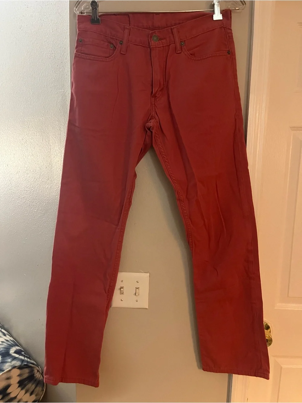 Levi’s 514 Straight Fit Brick Red Jeans Men’s W32 L32